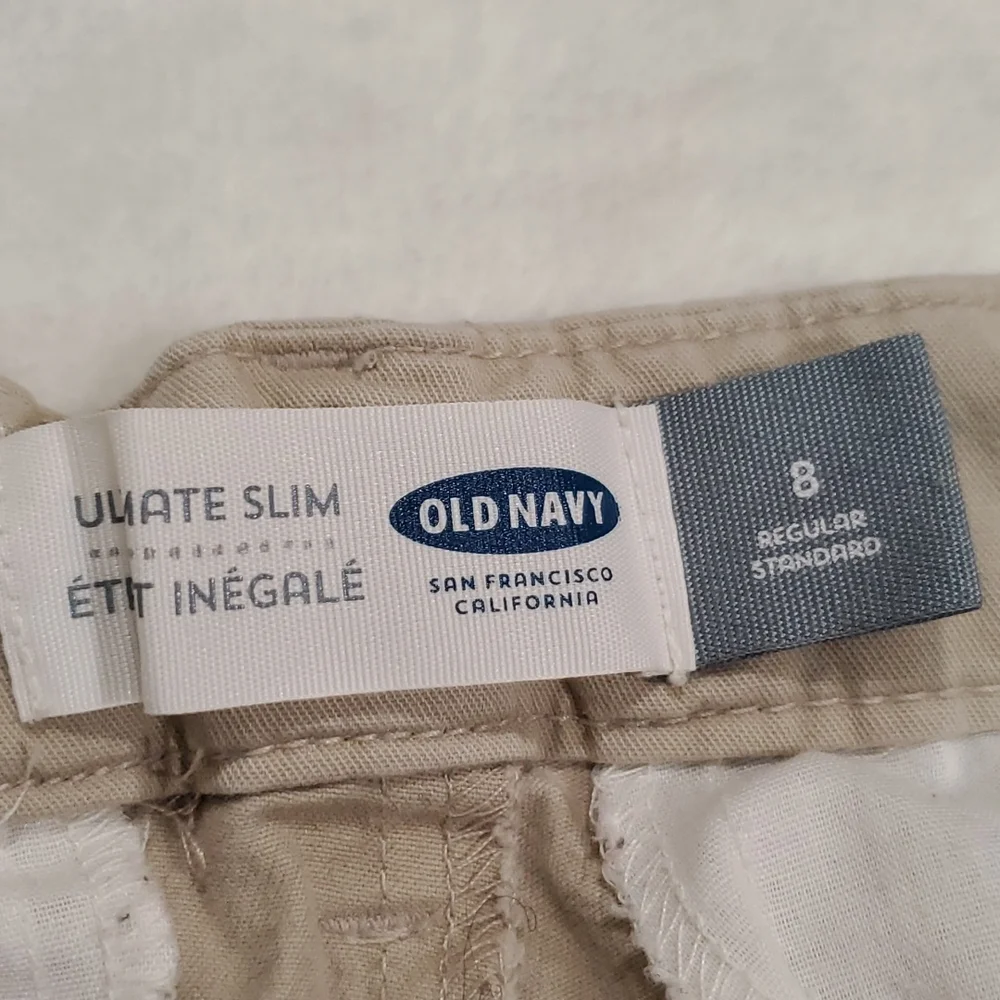 Boy's Old Navy Khaki Pants 8 Slim